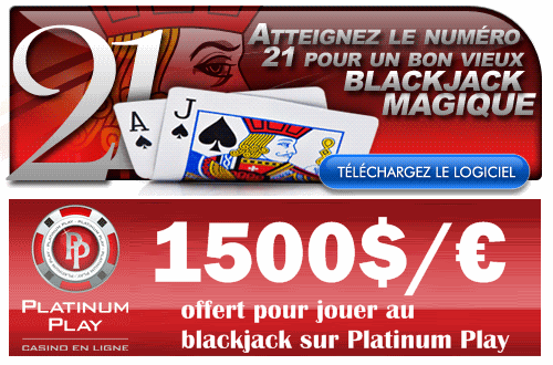 Jouez au blackjack sur Platinum Play